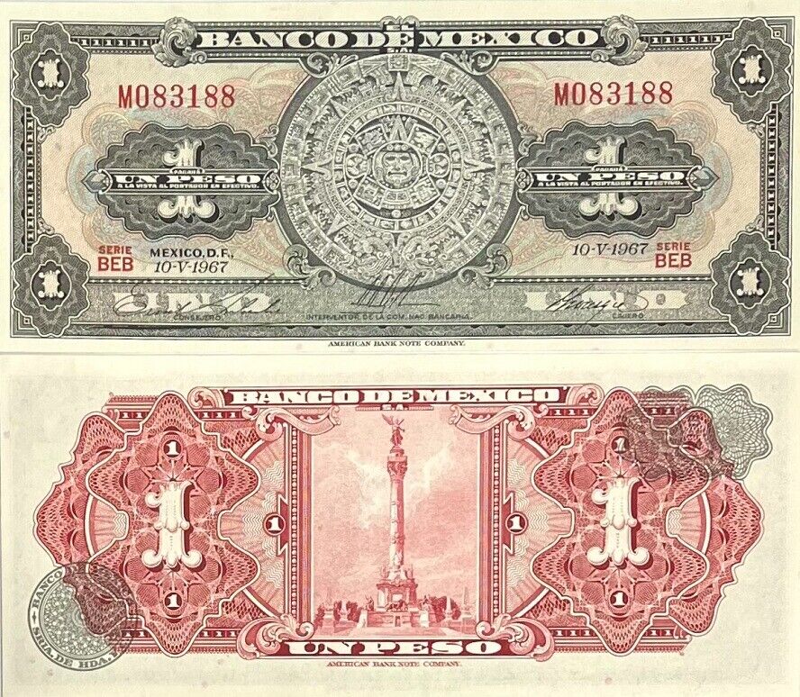 Mexico 1 Peso 1967 P 59 j UNC
