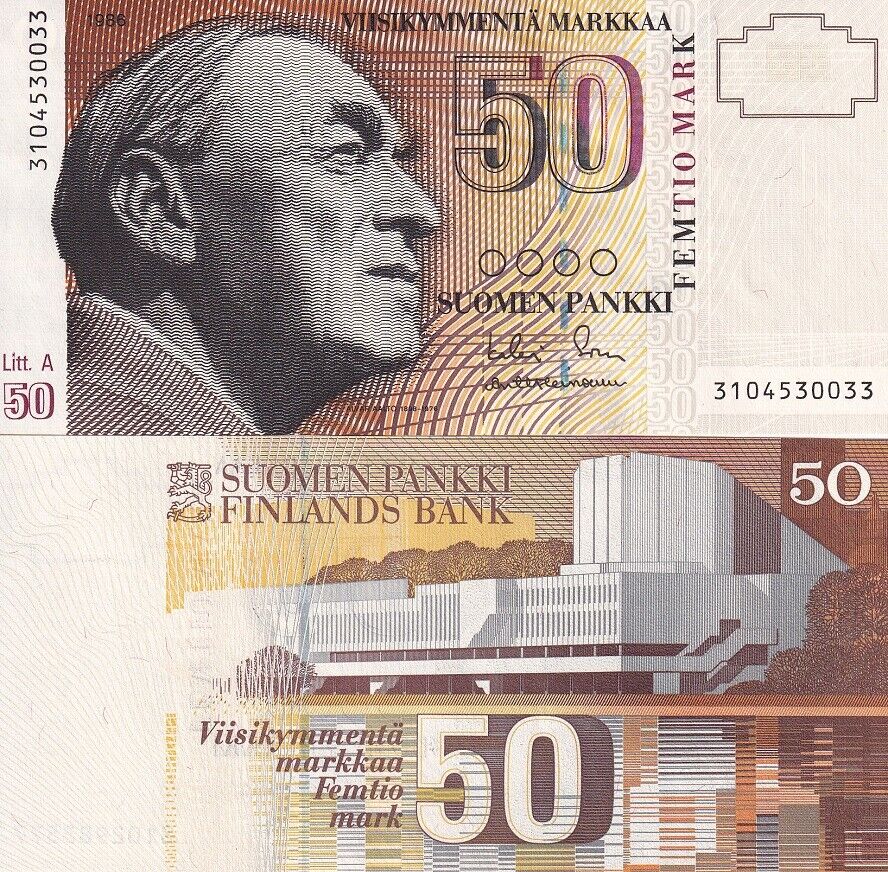 Finland 50 Markkaa 1986 P 118 UNC