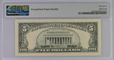 United States 5 Dollars USA 1995 P 498 B New York Superb GEM UNC PMG 67 EPQ