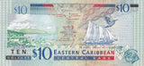 East Caribbean 10 Dollars ND 2003 suffix letter K P 43 k UNC