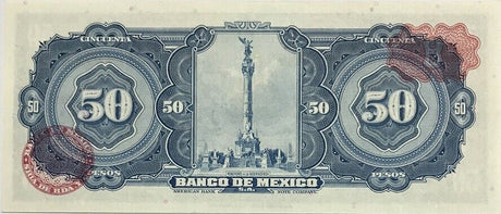 Mexico 50 Pesos 1972 P 49 t AUnc