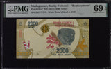 Madagascar 2000 Ariary ND 2017 P 101 a* Replacement Z Superb Gem UNC PMG 69 EPQ