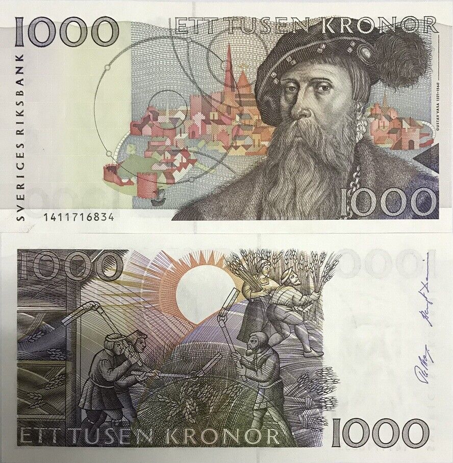 Sweden 1000 Kronor 1991 P 60 UNC