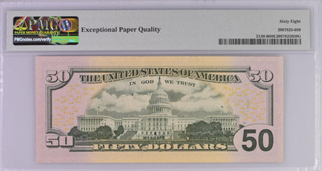 United States 50 Dollars USA 2006 P 524 New York Superb GEM UNC PMG 68 EPQ Top