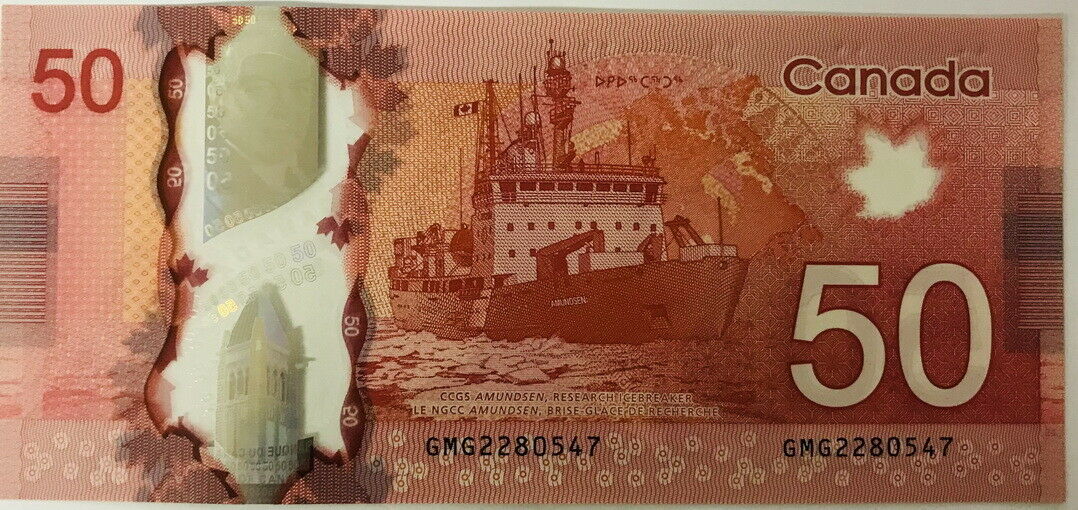 Canada 50 Dollars 2012 P 109 c Wilkins & Macklem Polymer UNC