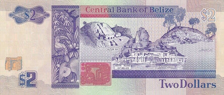 Belize 2 Dollar 1990 P 52 a UNC