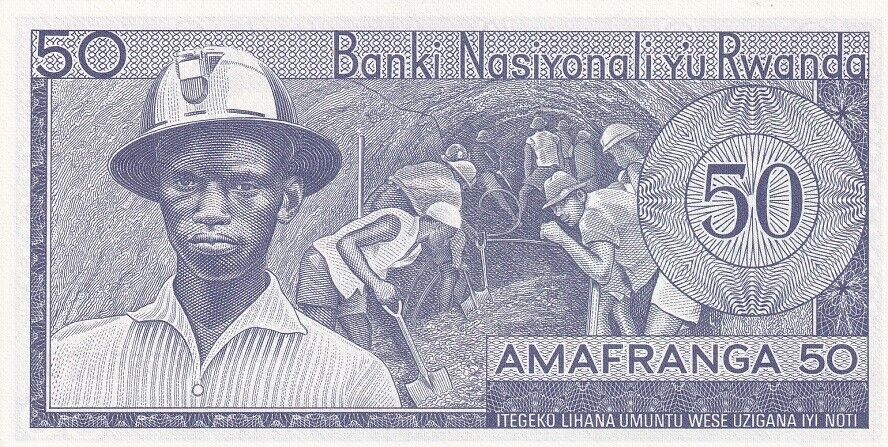 Rwanda 50 Francs 1976 P 7 UNC