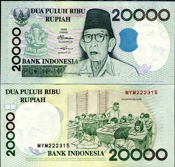 Indonesia 20000 Rupiah 1998/2003 P 138 f UNC