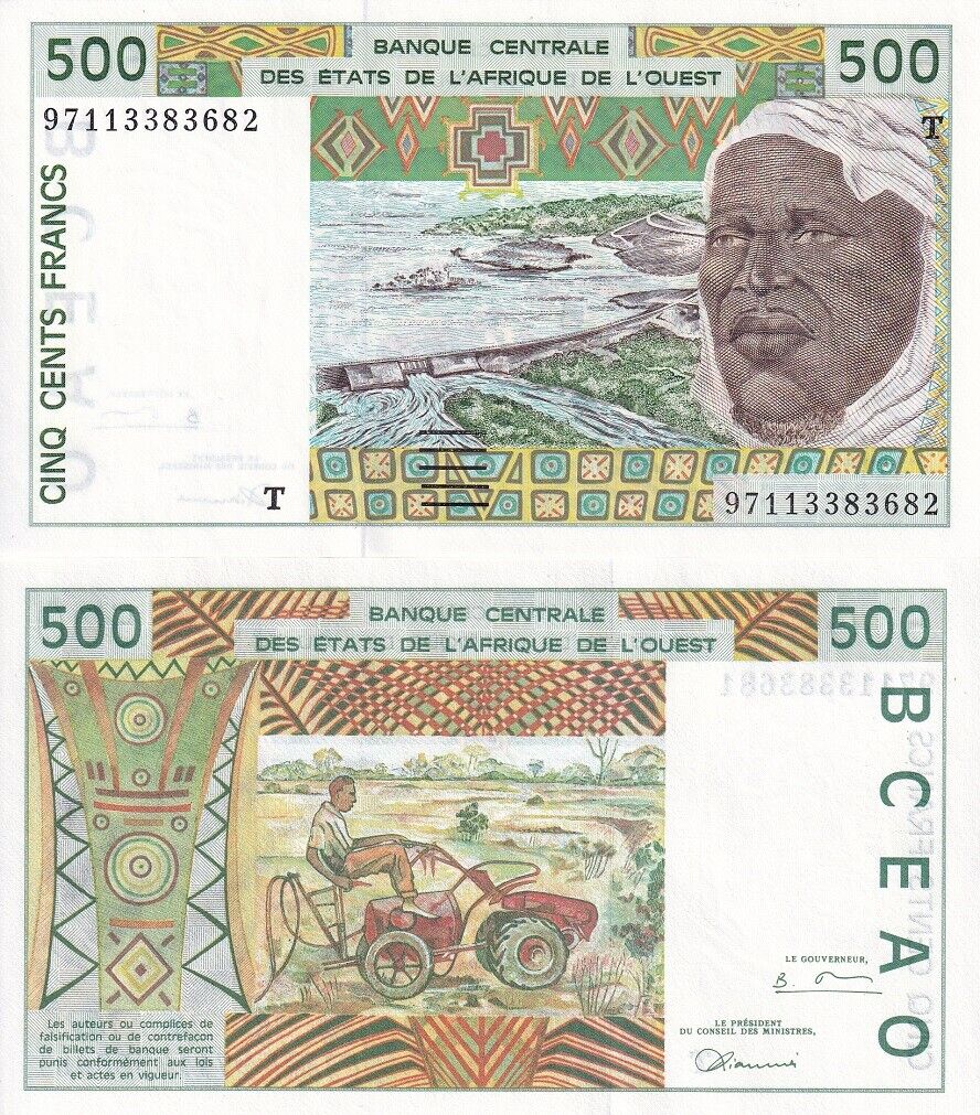 West African States Togo 500 FRANCS 1996 P 810Tf UNC