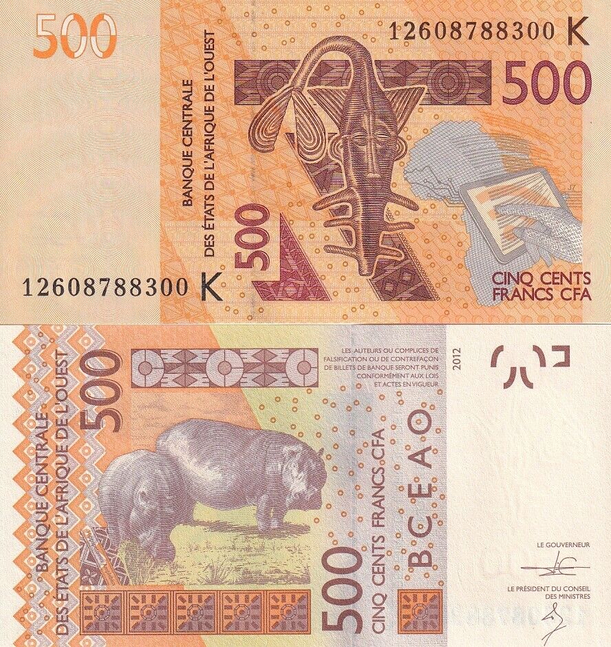 West African States Senegal 500 Francs 2012 P 719 Ka UNC LOT 5 PCS