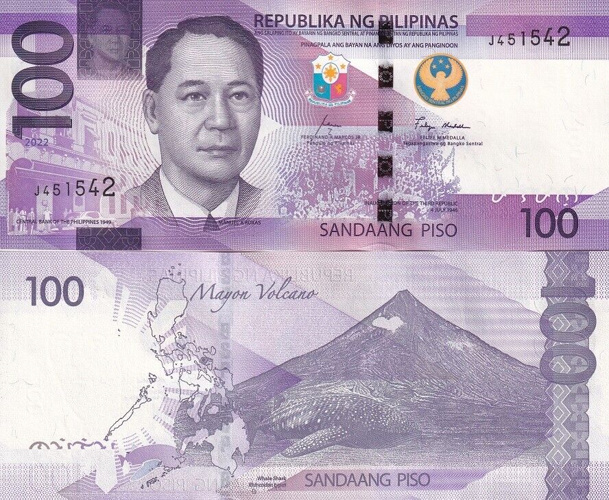 Philippines 100 Pesos 2022 P 232 UNC – Noteshobby