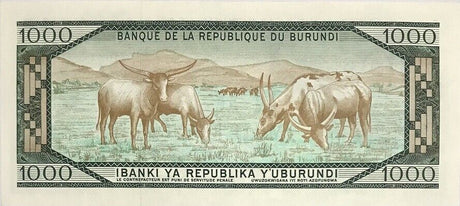 Burundi 1000 Francs 1989 P 31 d AUnc