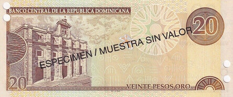 Dominican Republic 20 Pesos 2001 P 169as Specimen UNC