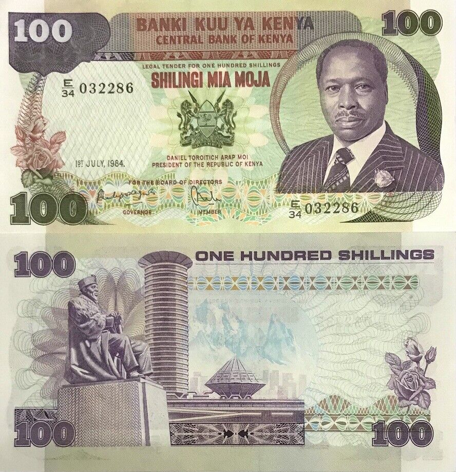 Kenya 100 Shillings 1984 P 23 c UNC