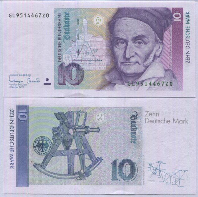 Germany 10 Deutsche Mark 1993 P 38 c UNC