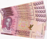 Guinea 10000 Francs 2020 P 49Ab UNC LOT 5 PCS