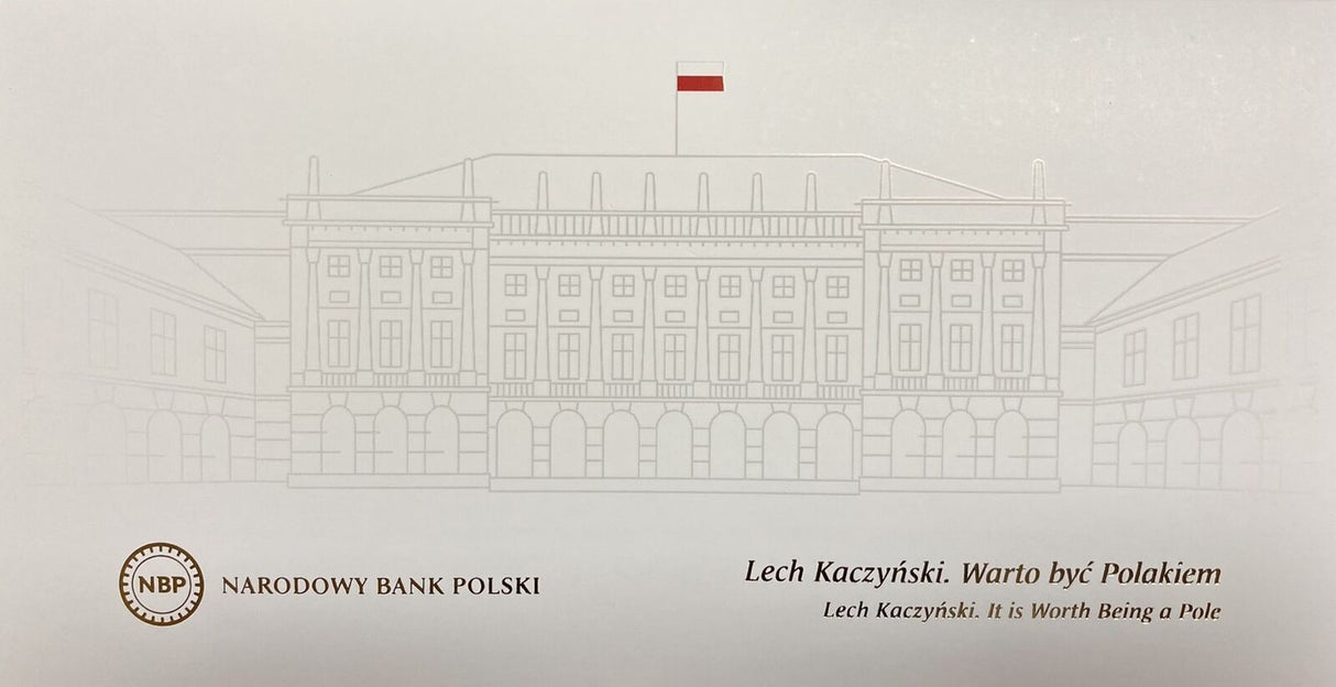 Poland 20 Zlotych Lech Kaczynski Comm. P NEW UNC With Folder 2021