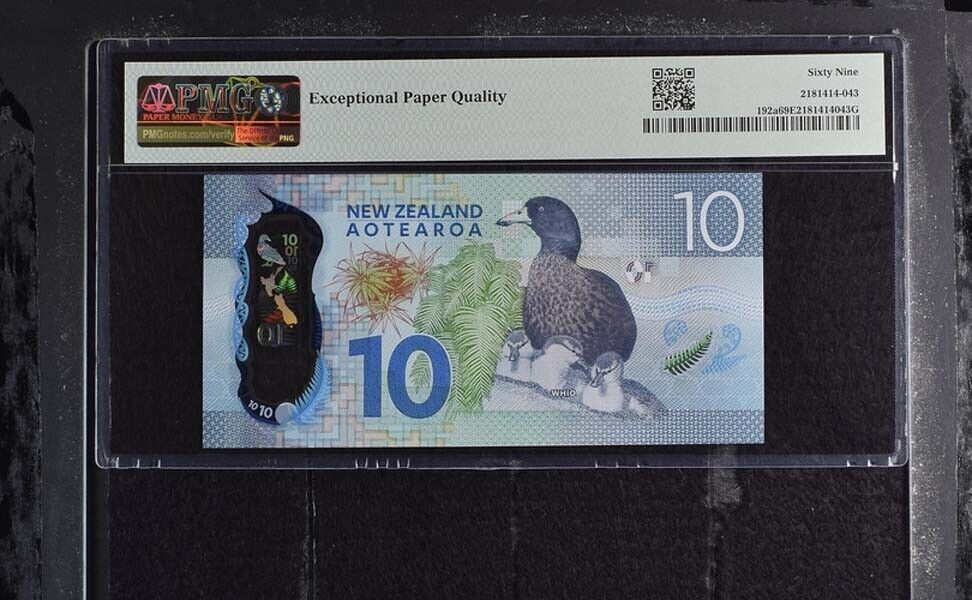 New Zealand 10 Dollars 2015/2016 Polymer P 192 a Superb Gem UNC PMG 69 EPQ