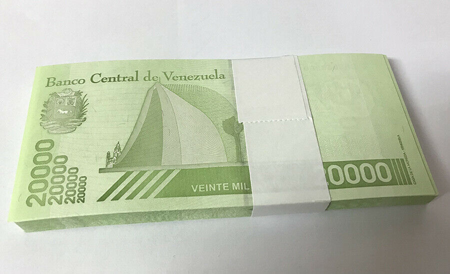 Venezuela 20000 Bolivares 2019/2020 P 110 b Small Security Lot 100 Pcs 1 Bundle