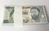 Guinea Bissau 100 Pesos 1990 P 11 UNC LOT 25 PCS