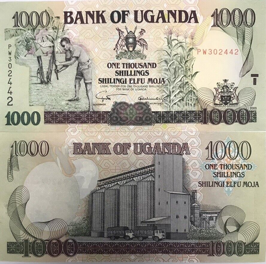 Uganda 1000 Shillings 2003 P 39Ab UNC