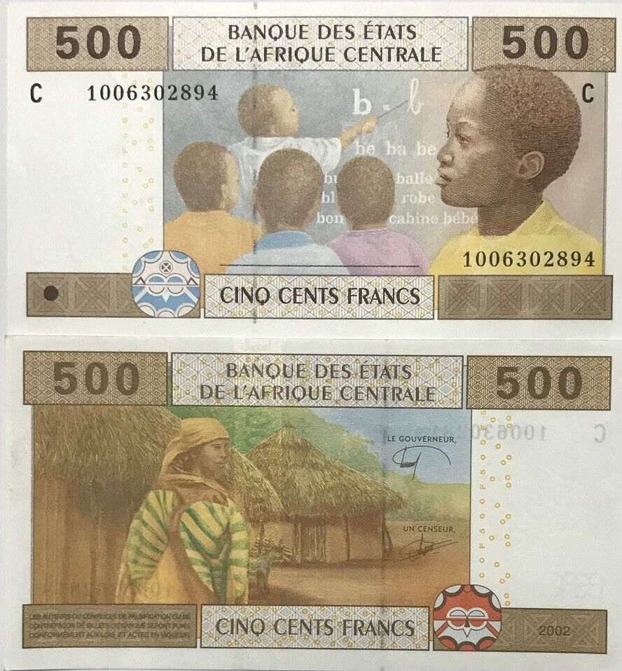 Central African States Chad 500 Fr. 2002 P 606 Cd UNC