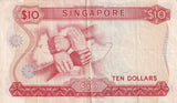Singapore 10 Dollars ND 1967-1973 P 3 d Fine USED / Circulated See scan