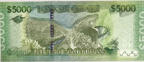 Guyana 5000 Dollars ND 2011 P 40 a UNC