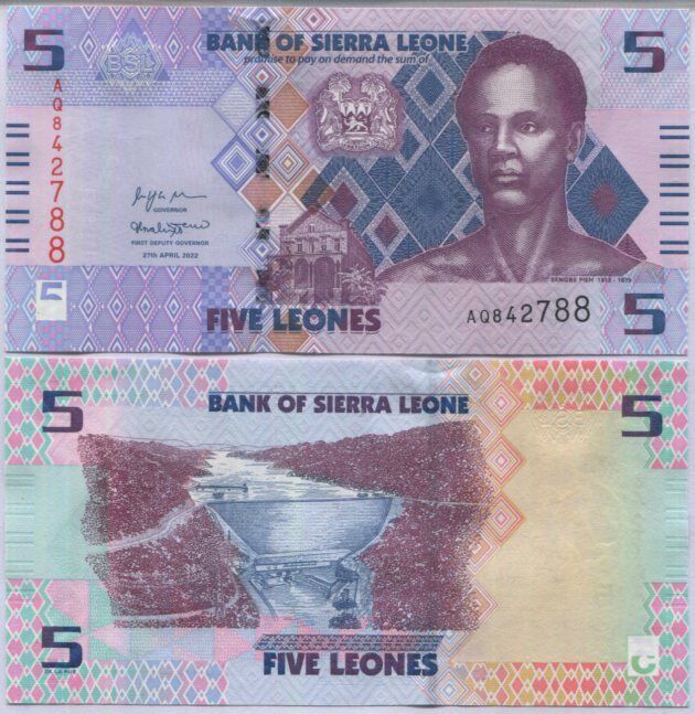 Sierra Leone 5 Leones 2022 P 36 UNC