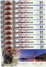 UNITED STATES 31 DOLLAR USA 2016 CALIFORNIA GOLDEN STATES BEAR LOT 10 PC