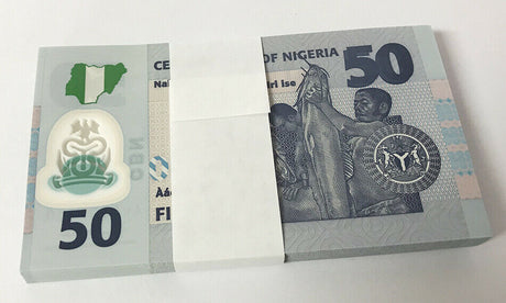 Nigeria 50 Naira 2021 P New UNC LOT 100 PCS 1 Bundle