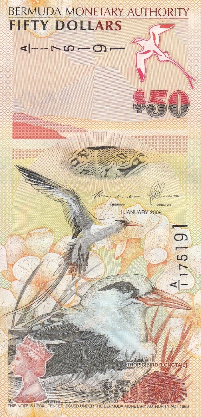 Bermuda 50 Dollars 2009 P 61A UNC