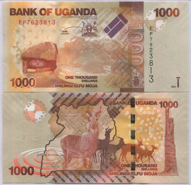 Uganda 1000 Shillings 2021 P 49 UNC