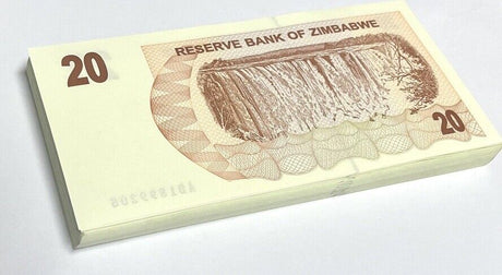 Zimbabwe 20 Dollar 2006 P 40 UNC Lot 25 Pcs