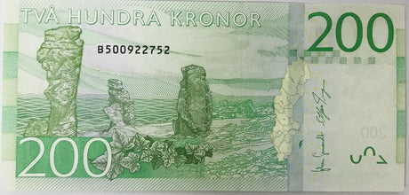 Sweden 200 Kronor ND 2015 P 72 UNC