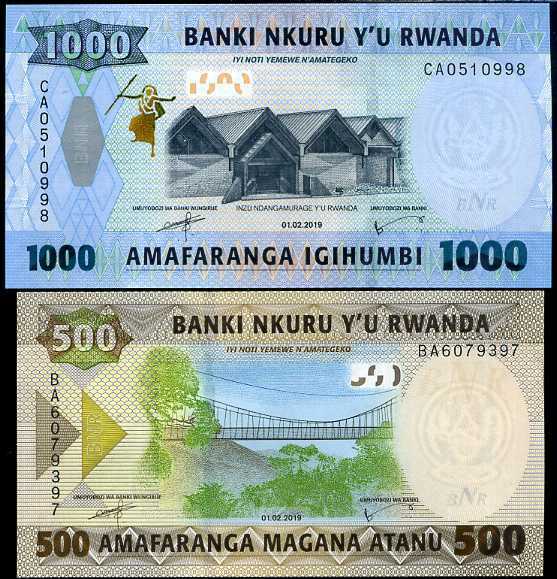 RWANDA SET 2 UNC 500 1