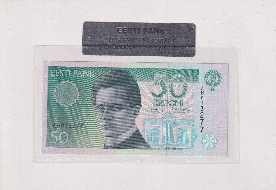 Estonia 50 Krooni 1994 P 78 a UNC In CB plastic holder