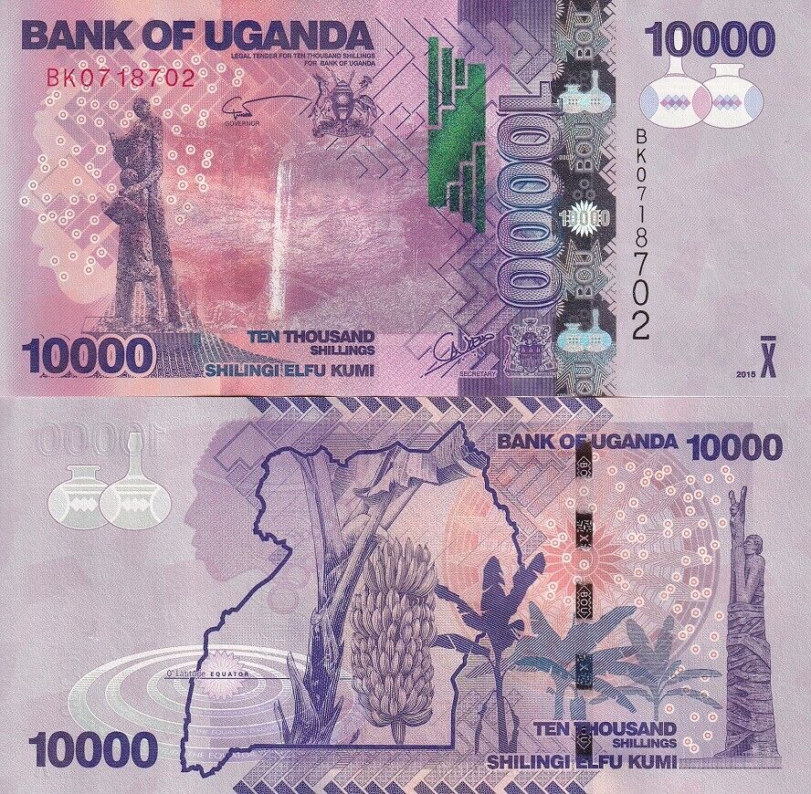 Uganda 10000 Shillings 2015 P 52 d UNC