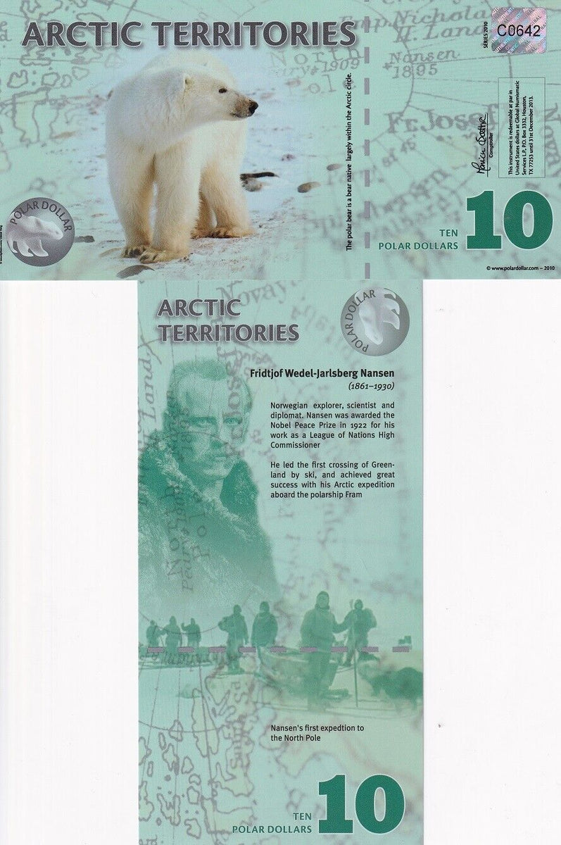 LOT, Arctic Territories, 10 x $2, 2010, Polymer, UNC LOT, Arctic Territories, 10 x $2, 2010, Polymer, UNC