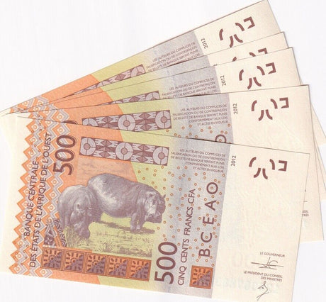 West African States Senegal 500 Francs 2012 P 719 Ka UNC LOT 5 PCS