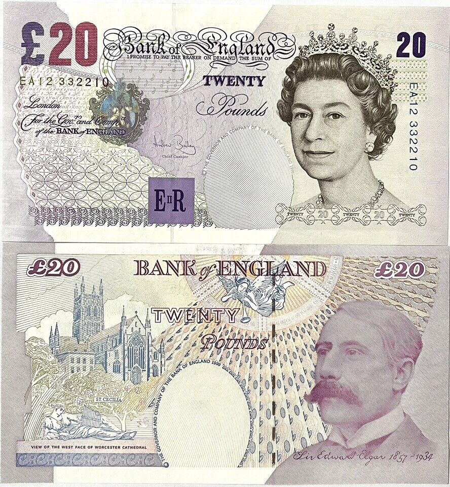 Great Britain 20 Pounds 1999 ND 2004 P 390 b AUnc