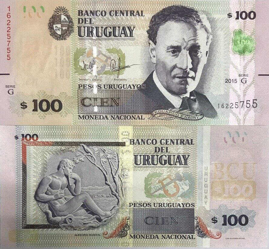 Uruguay 100 Pesos Uruguayos 2015 P 95 UNC