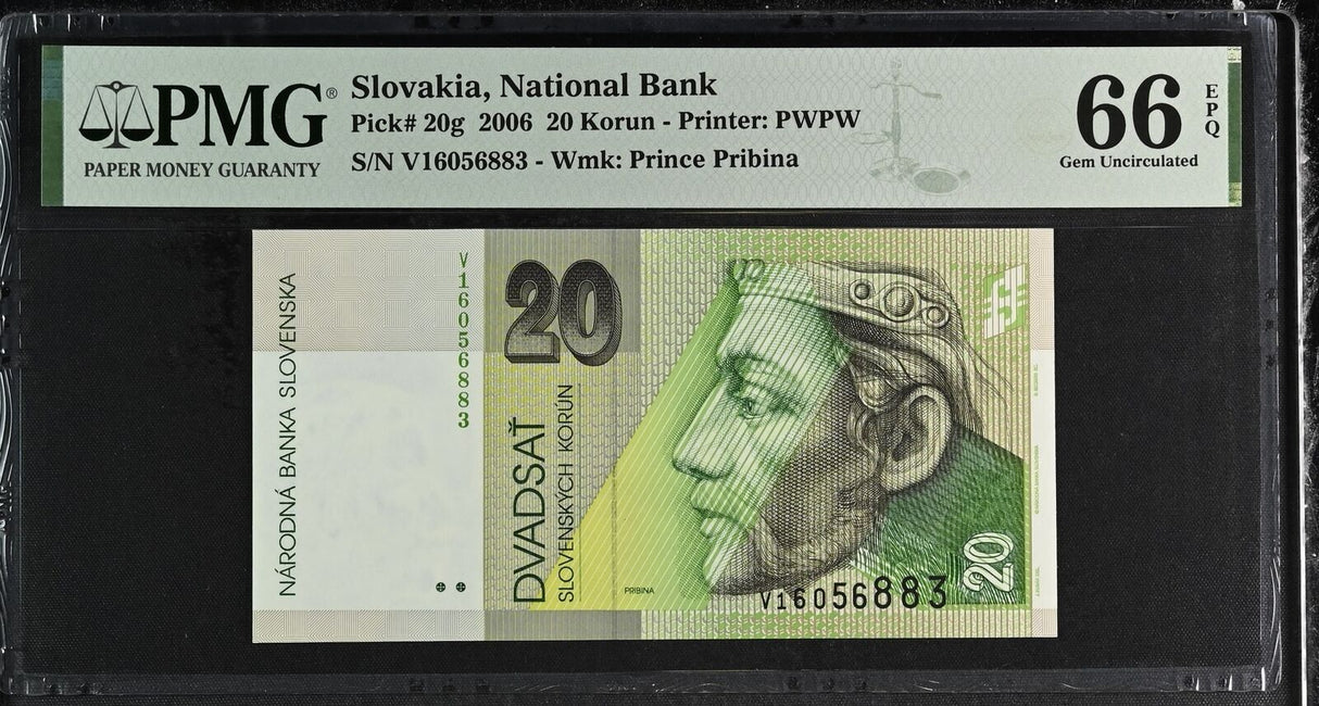 Slovakia 20 Korun 2006 P 20 g Gem UNC PMG 66 EPQ