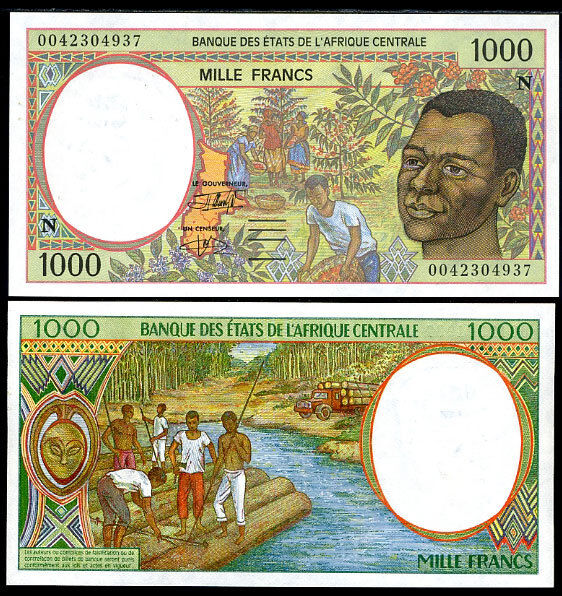 Central African States Equatorial Guinea 1000 Francs  2000 P 502 N AUnc