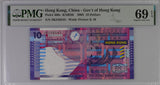 Hong Kong 10 Dollars 2005 P 400 c Superb Gem UNC PMG 69 EPQ Top Pop