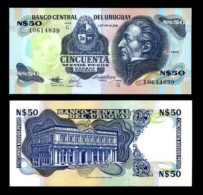 Uruguay 50 Pesos 1989 TDLR P 61A UNC