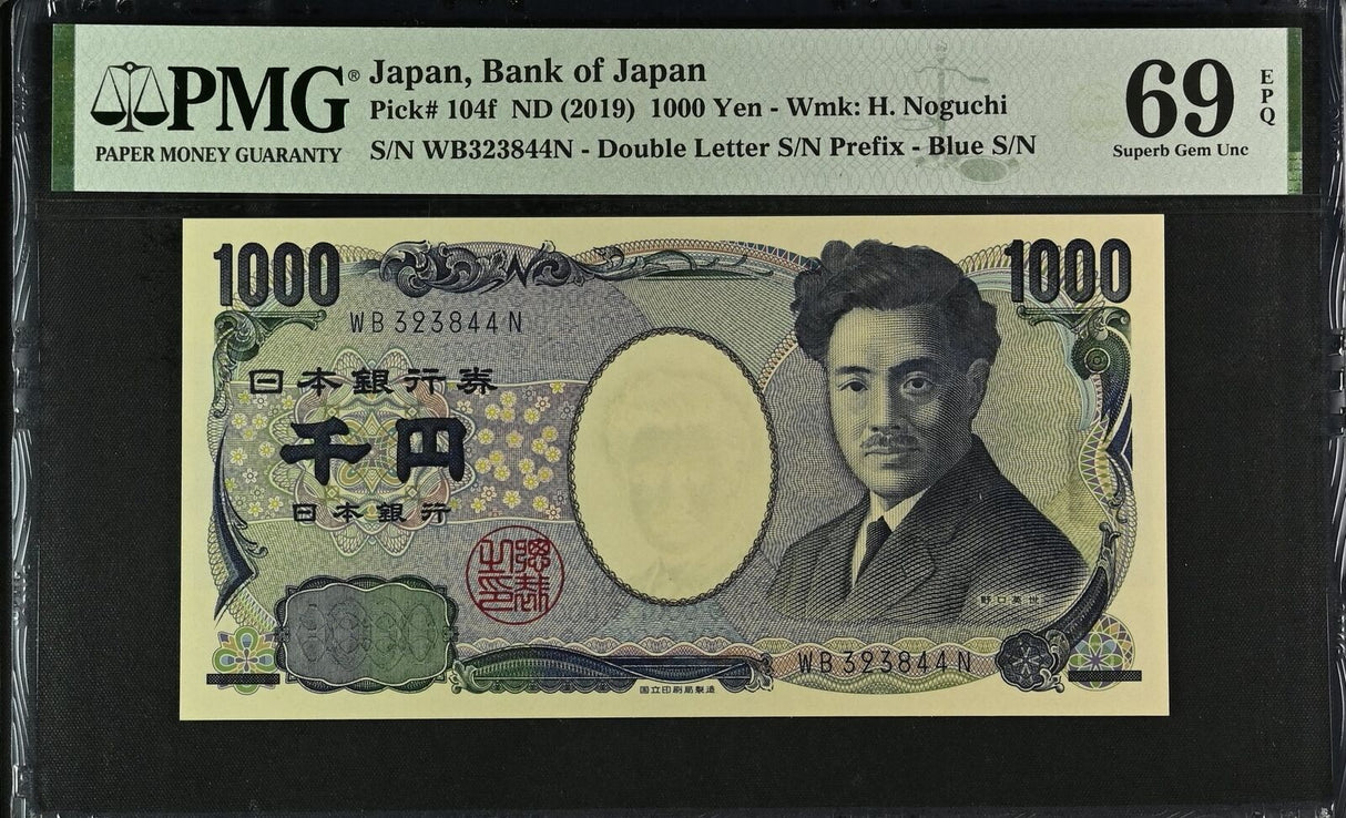 Japan 1000 Yen ND 2019 P 104 f Superb Gem UNC PMG 69 EPQ