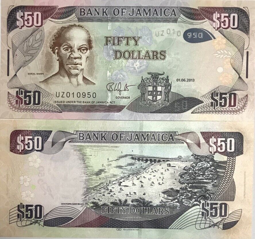 Jamaica 50 Dollars 2013 P 94 a UNC