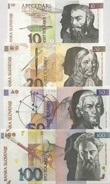Slovenia SET 4 UNC 10 20 50 100 Tolajev 1992 - 2003 P 11 12 13 31