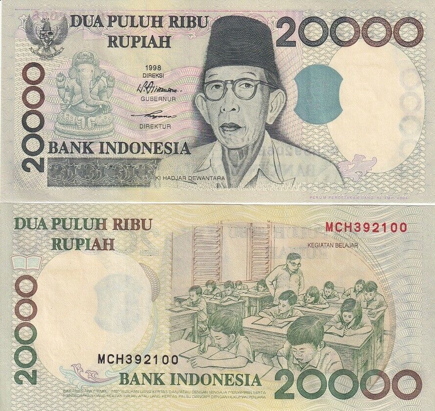 Indonesia 20000 Rupiah 1998/2004 P 138 g UNC